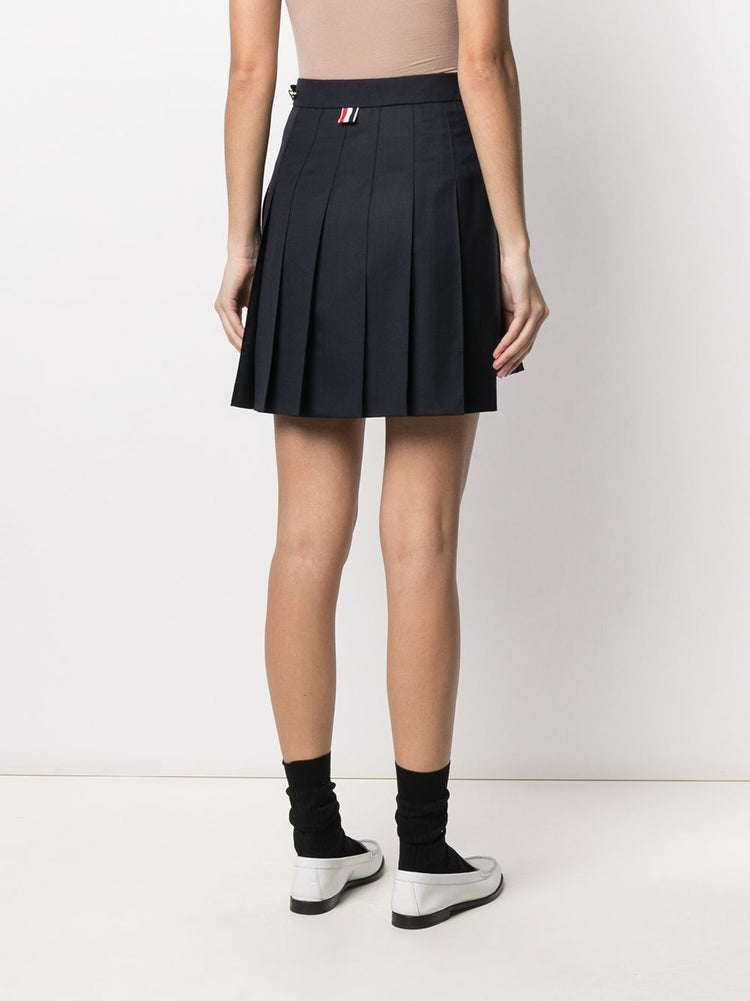 pleated mini skirt