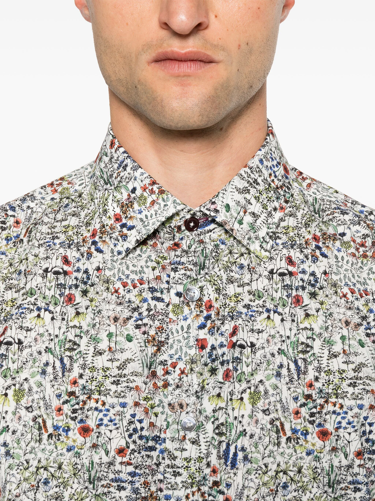 Sketch Floral-print shirt