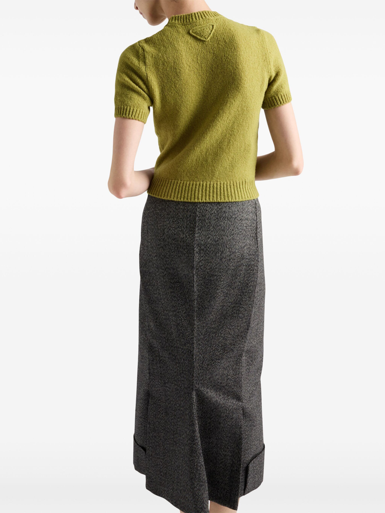 short-sleeve cashmere sweater