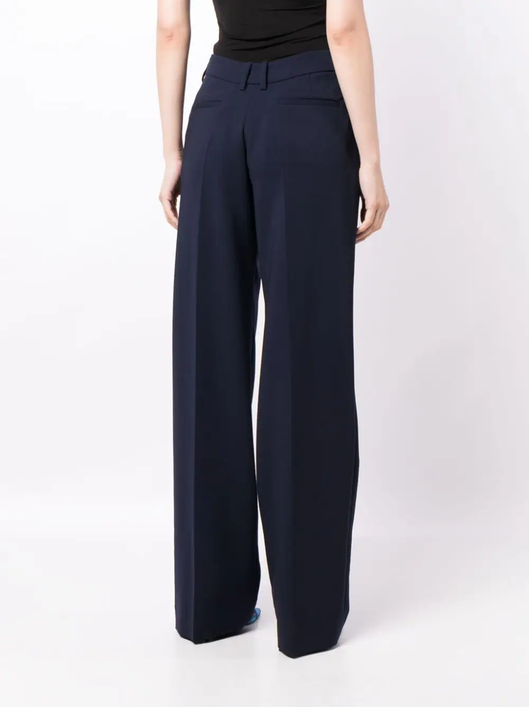 wide-leg virgin-wool-blend trousers