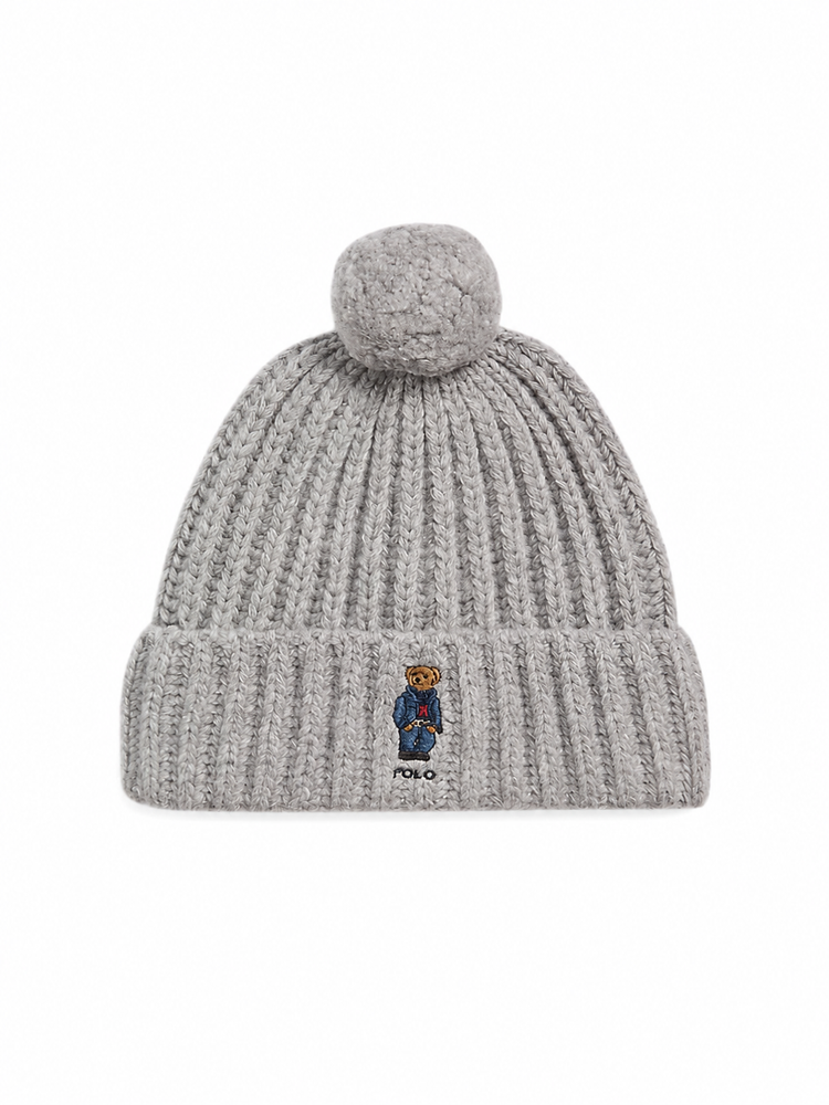 WOOL BLEND-DENIM BEAR-HAT