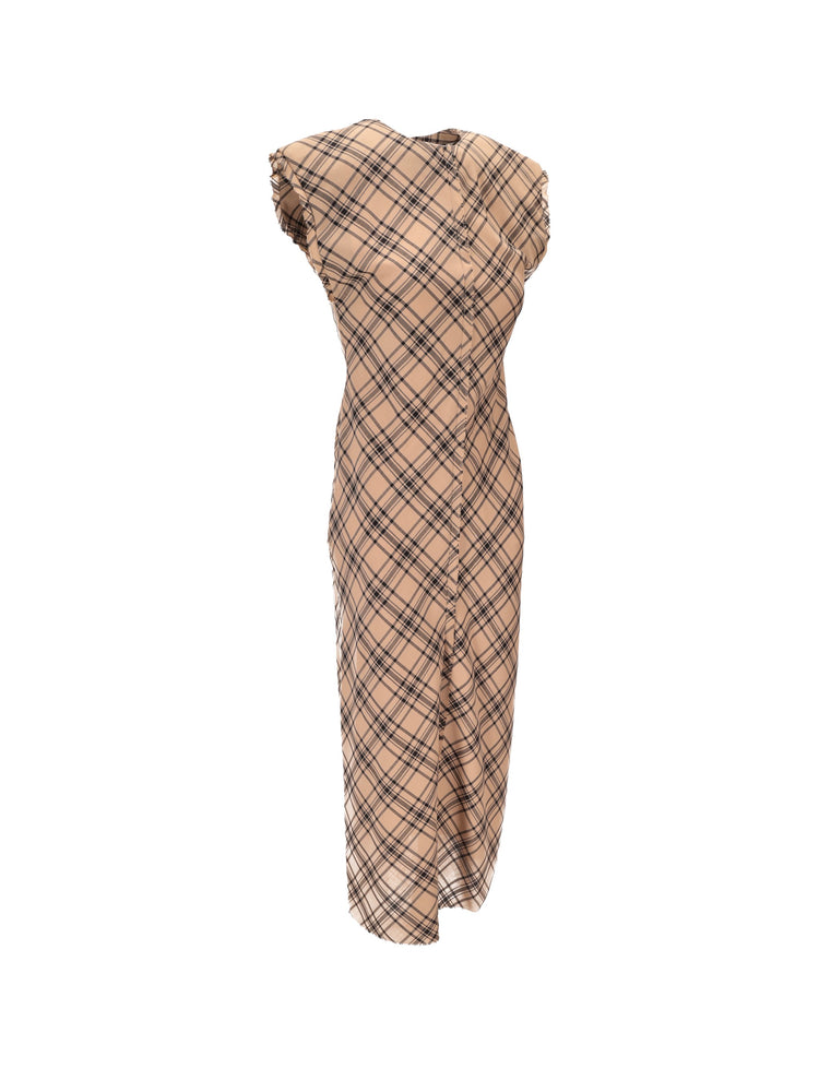 ROBE LONGUE AVEC DETAILS BORDS FRANCS