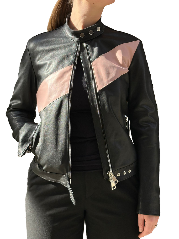 leather bomber bordeaux