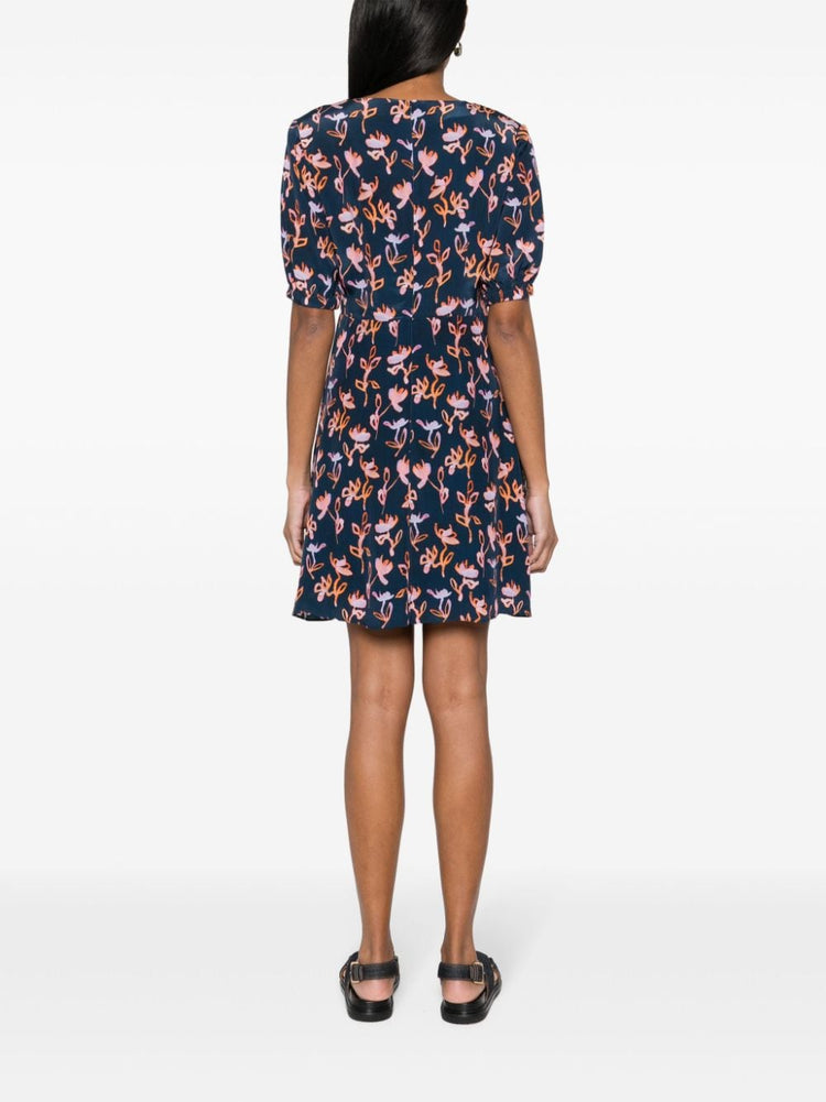 abstract-print mini dress
