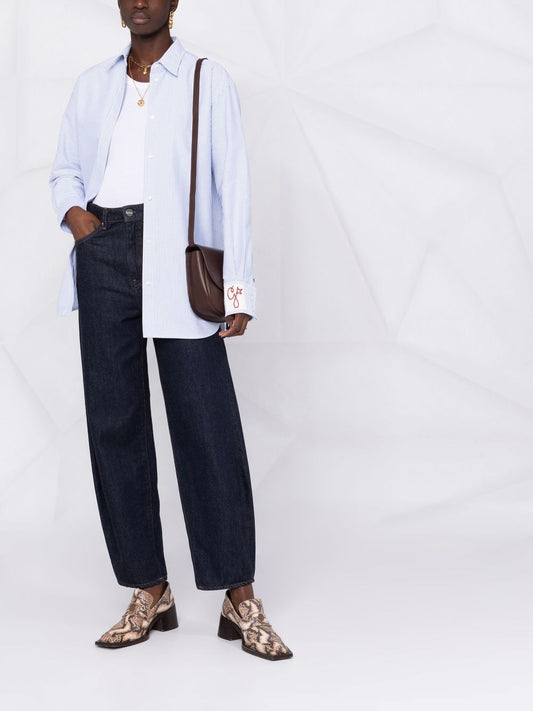 GOLDEN W'S BOYFRIEND SHIRT STRIPED OXFORD COTTON