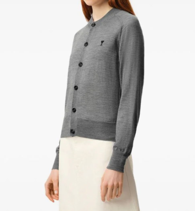 CARDIGAN COL ROND AVEC AMI DE COEUR CONTRASTE
