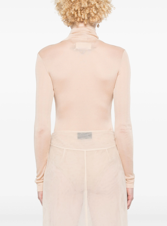 roll-neck long-sleeve bodysuit