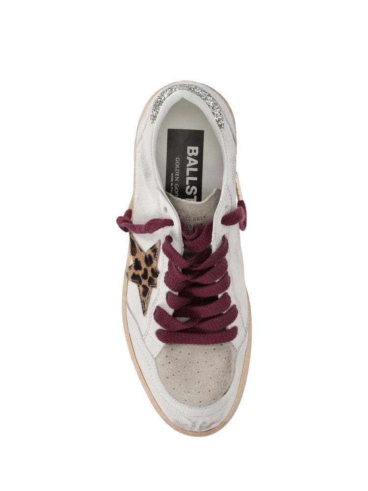 BALLSTAR NAPPA UPPER TOE AND SPUR SUEDE TONGUE HORSY STAR GLITTER HEEL