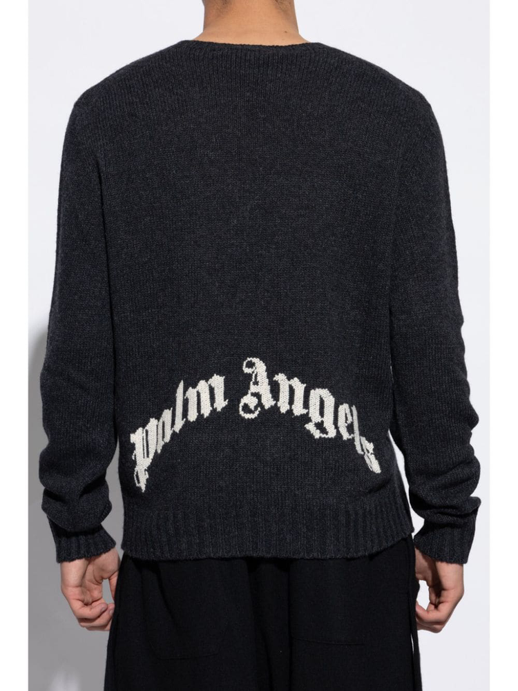 Curved logo sweater