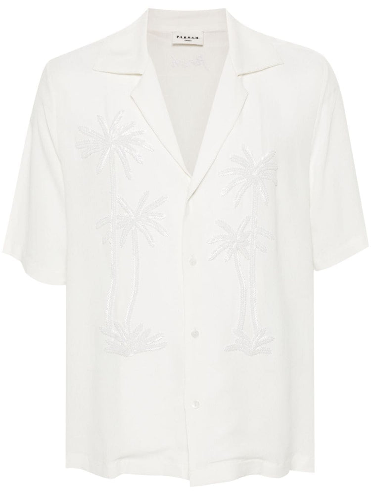 palm-tree embellished shirt
