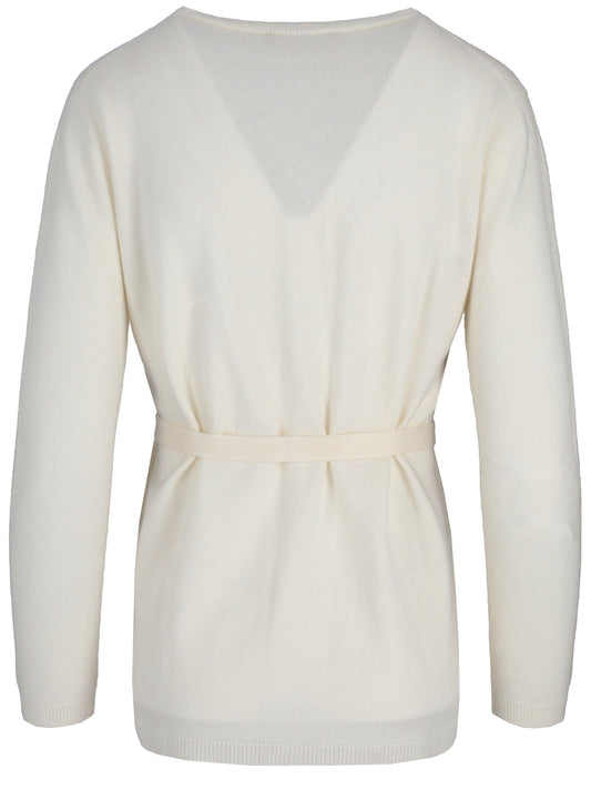 cashmere cardigan coreana lunga con laccetto
