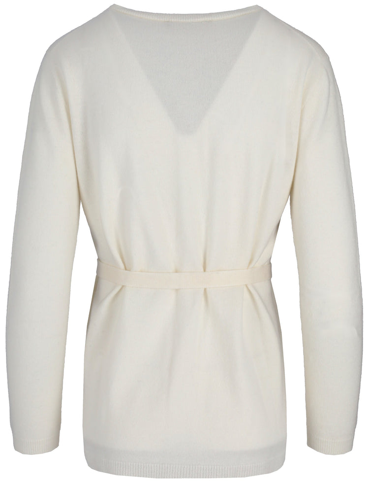 cashmere cardigan coreana lunga con laccetto