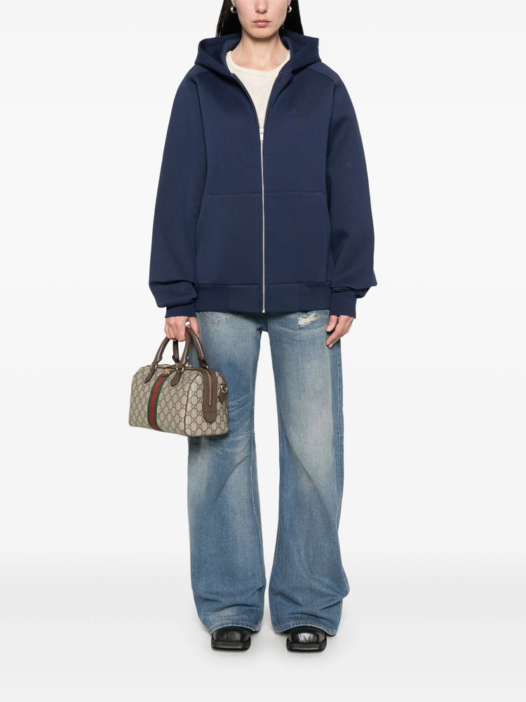 logo-debossed hoodie