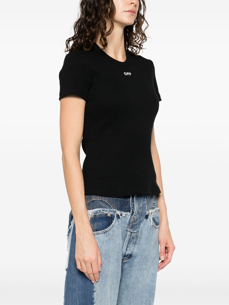 OFF STAMP RIB BASIC TEE