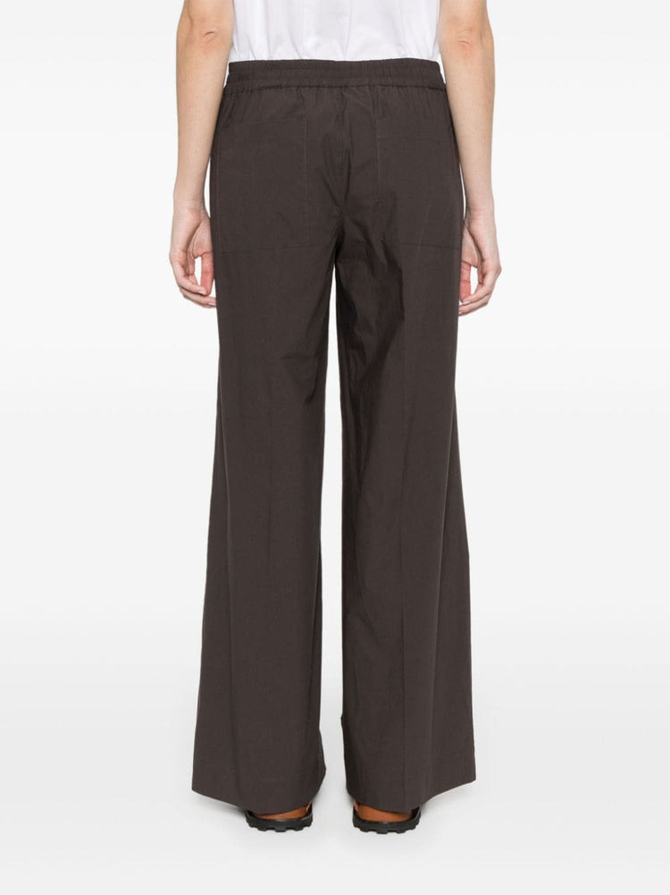 pressed-crease straight trousers