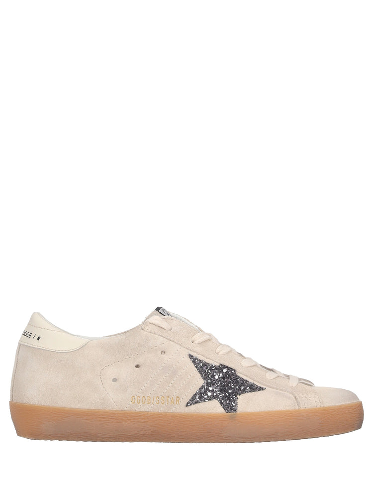 SUPER STAR SUEDE UPPER AND TOE HF TONGUE GLITTER STAR LEATHER HEEL