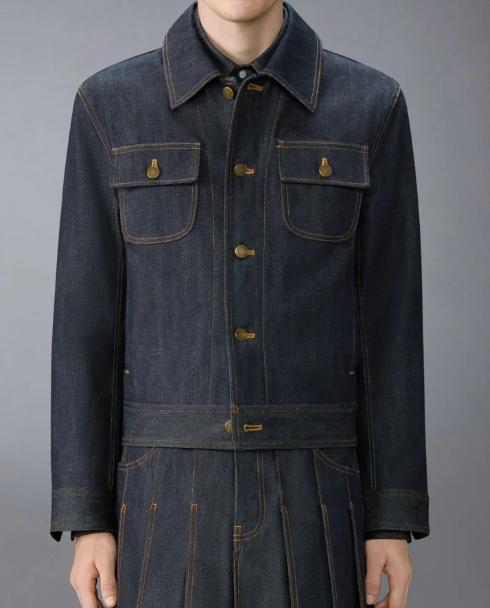 BACKSTRAP UTILITY JACKET (22") IN JAPANESE SELVEDGE DENIM