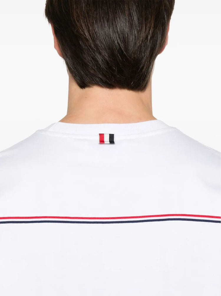 OVERSIZED SHORT SLEEVE TEE W/ RWB KNIT TRIM IN MEDIUM WEIGHT JERSEY