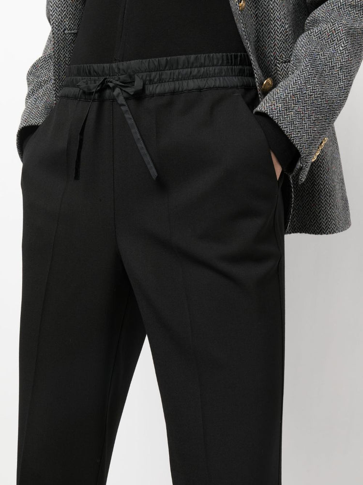 PAROSH drawstring straight-leg trousers