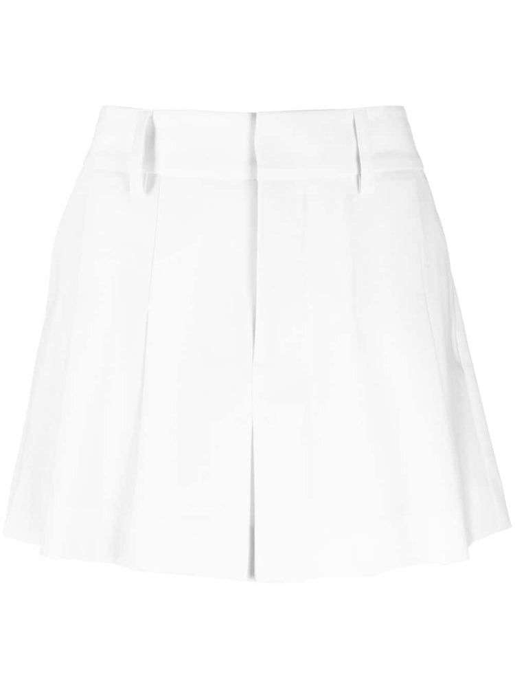 Plisse' mid-rise mini skirt