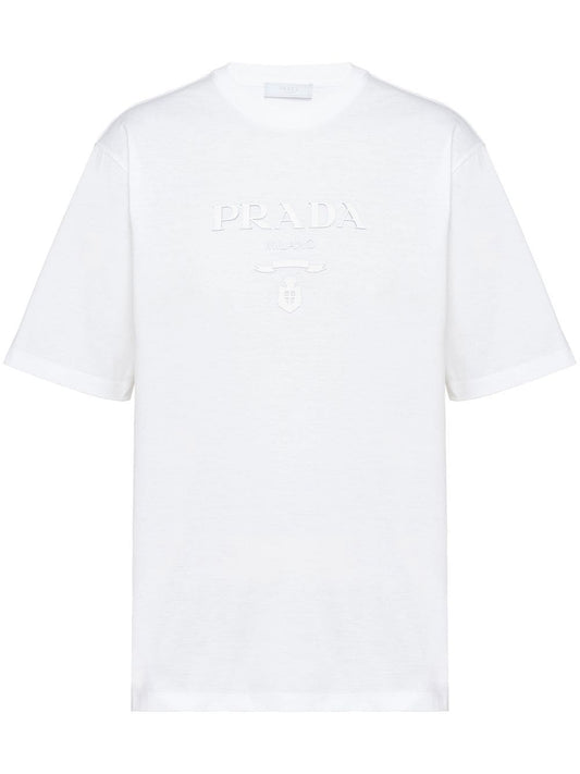 raised-logo cotton T-shirt