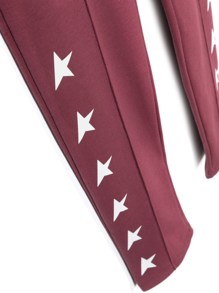 star-print jersey trousers