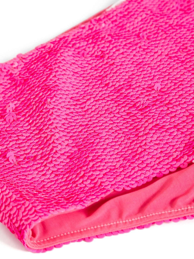 sequined high-waisted bikini bottoms