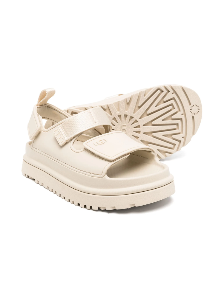 GoldenGlow flat sandals