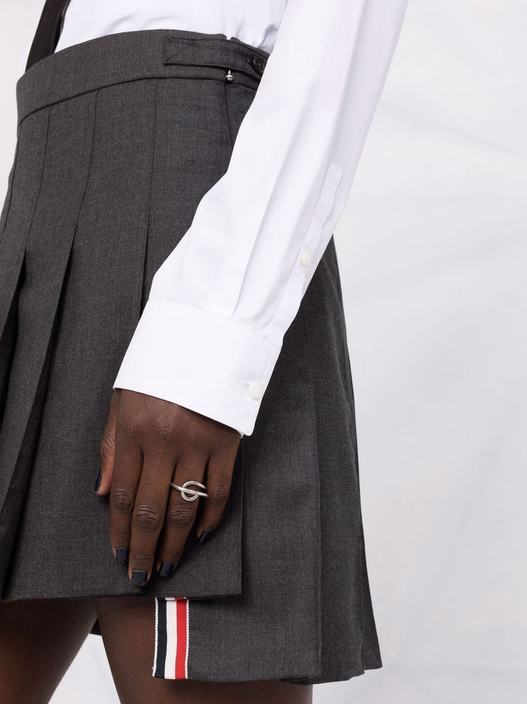 pleated mini skirt