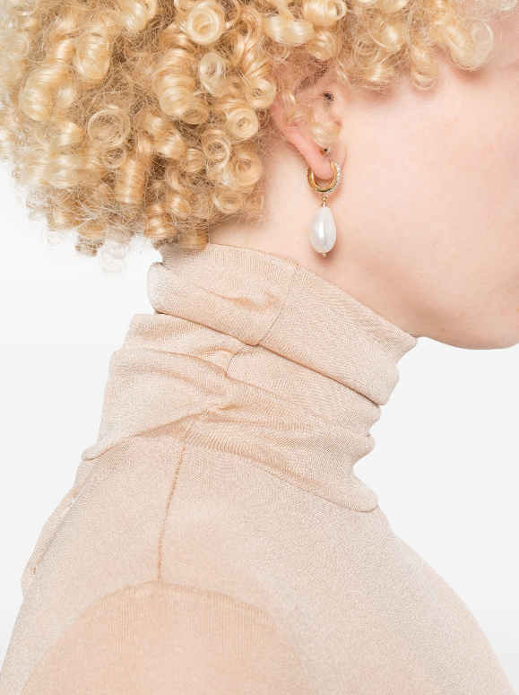 roll-neck long-sleeve bodysuit