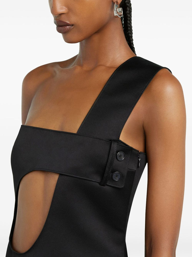 cut-out satin dress