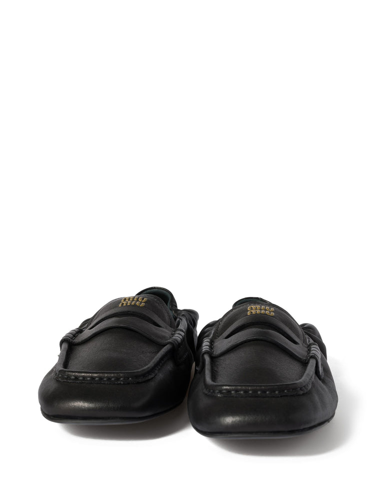 ruches nappa leather loafers