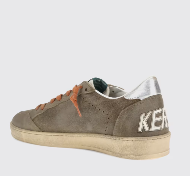 BALLSTAR WAXED SUEDE UPPER TOE TONGUE AND SPUR LEATHER STAR LAMINATED HEEL