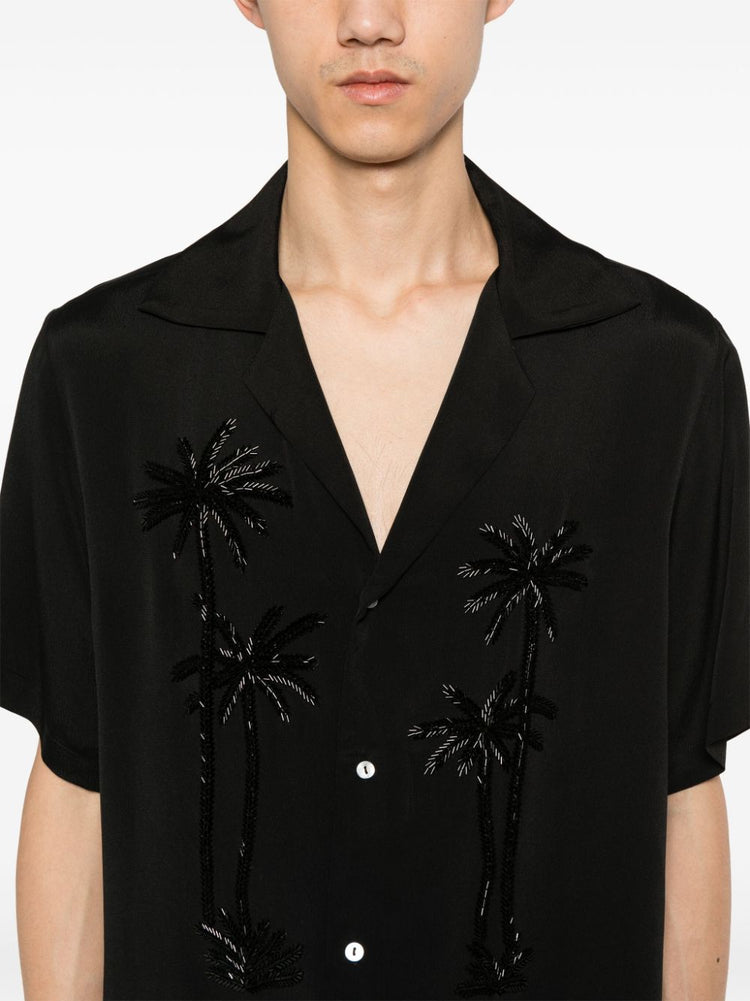 palm-tree embellished shirt