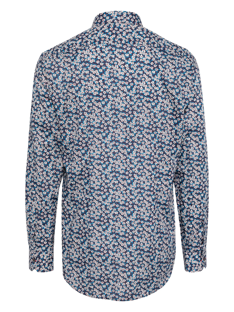 floral-print organic cotton shirt