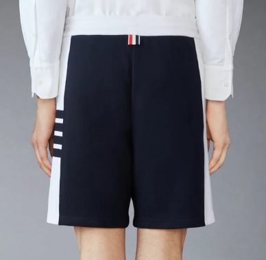 SWEAT SHORTS W/ ENGINEERED 4 BAR IN SOLID CLASSIC LOOPBACK JERSEY