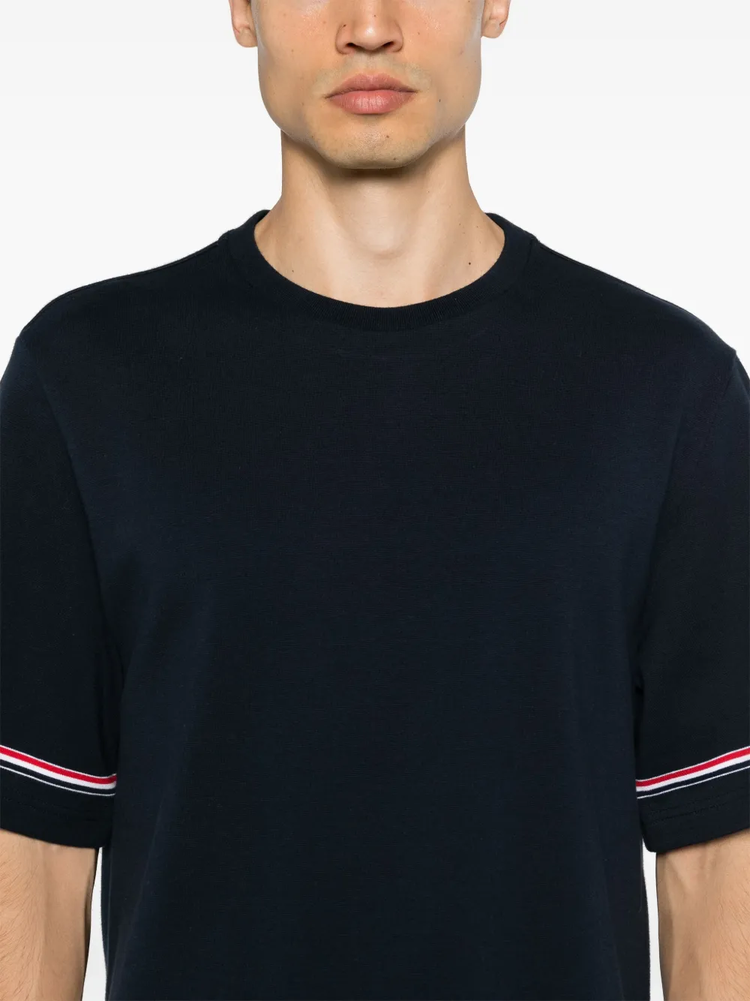 RWB-stripe cotton T-shirt
