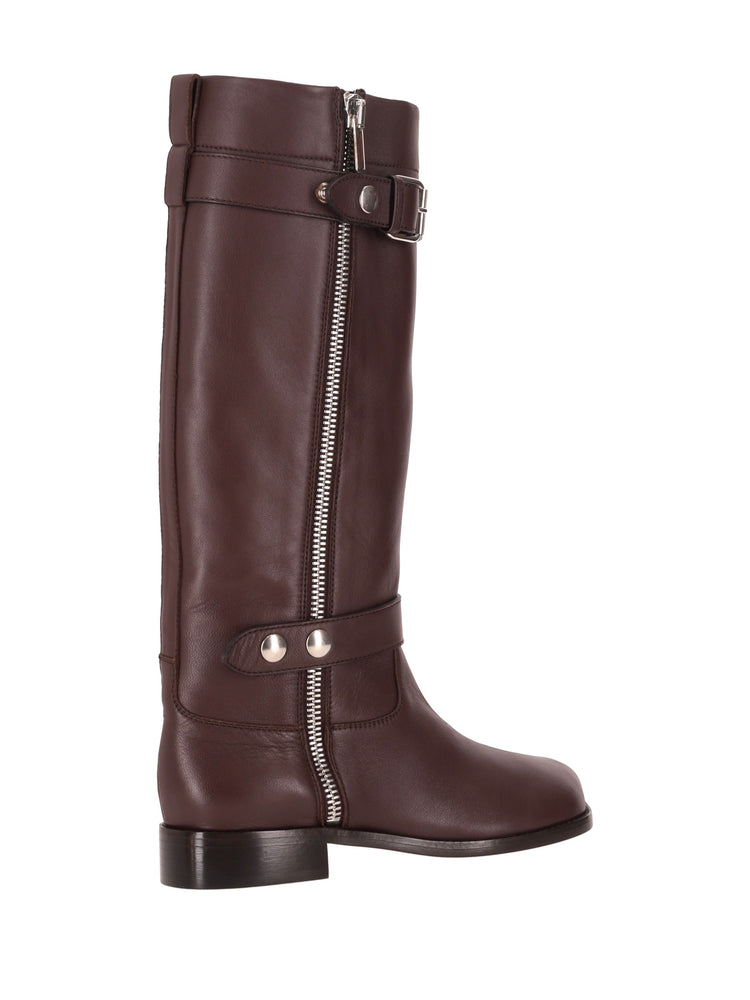 OBLIQUA RIDING BOOTS - Calfskin