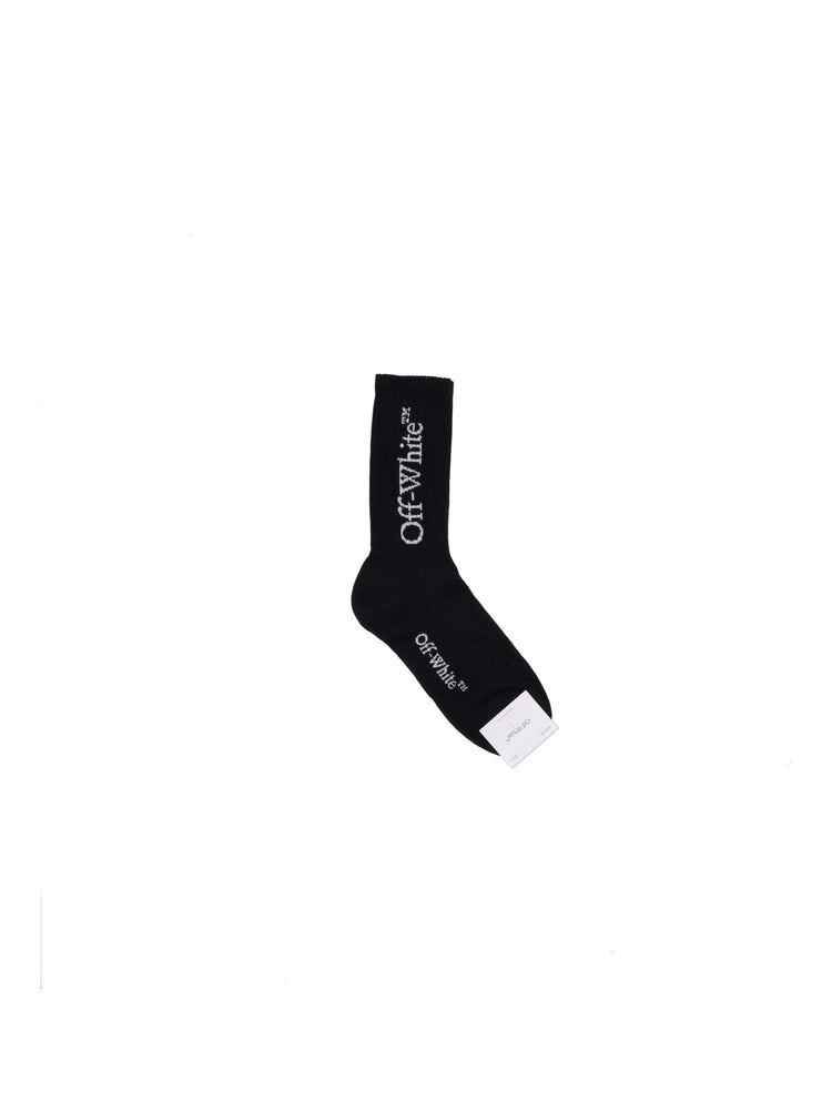 BKSH MID SOCKS BLACK WHITE