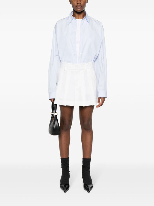 Plisse' mid-rise mini skirt