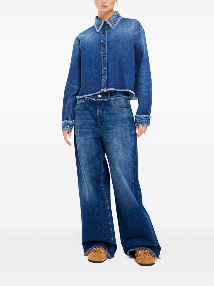 fringed jeans