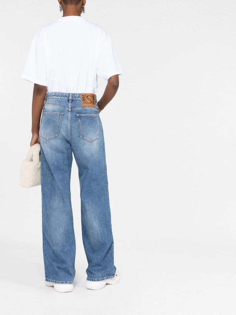 STELLA McCARTNEY zip-detail straight-leg jeans