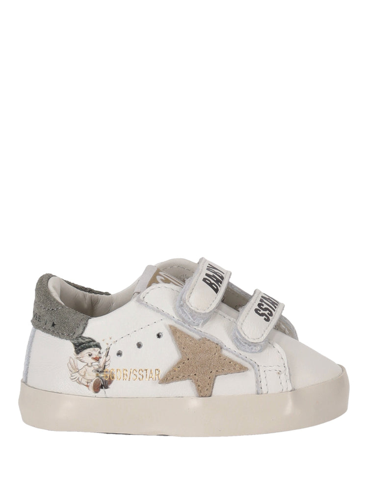BABY SCHOOL NAPPA UPPER WITH PRINT AND SIGNATURE SUEDE STAR AND HEEL