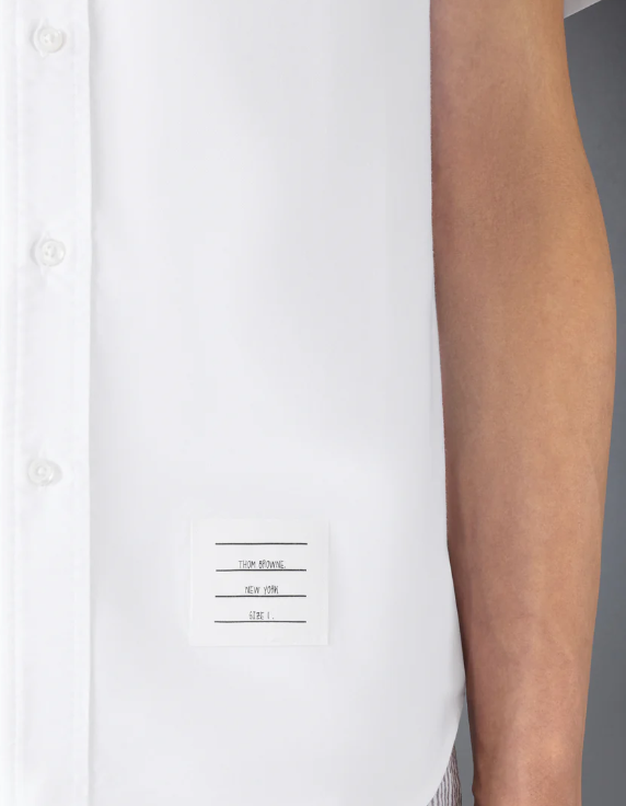 STRAIGHT FIT BUTTON DOWN SHORT SLEEVE SHIRT W/ CF GG PLACKET IN OXFORD