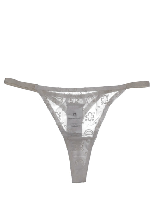 RECYCLED MESH FLOCK THONG