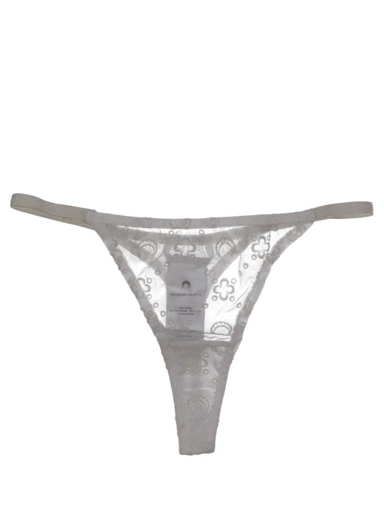 RECYCLED MESH FLOCK THONG