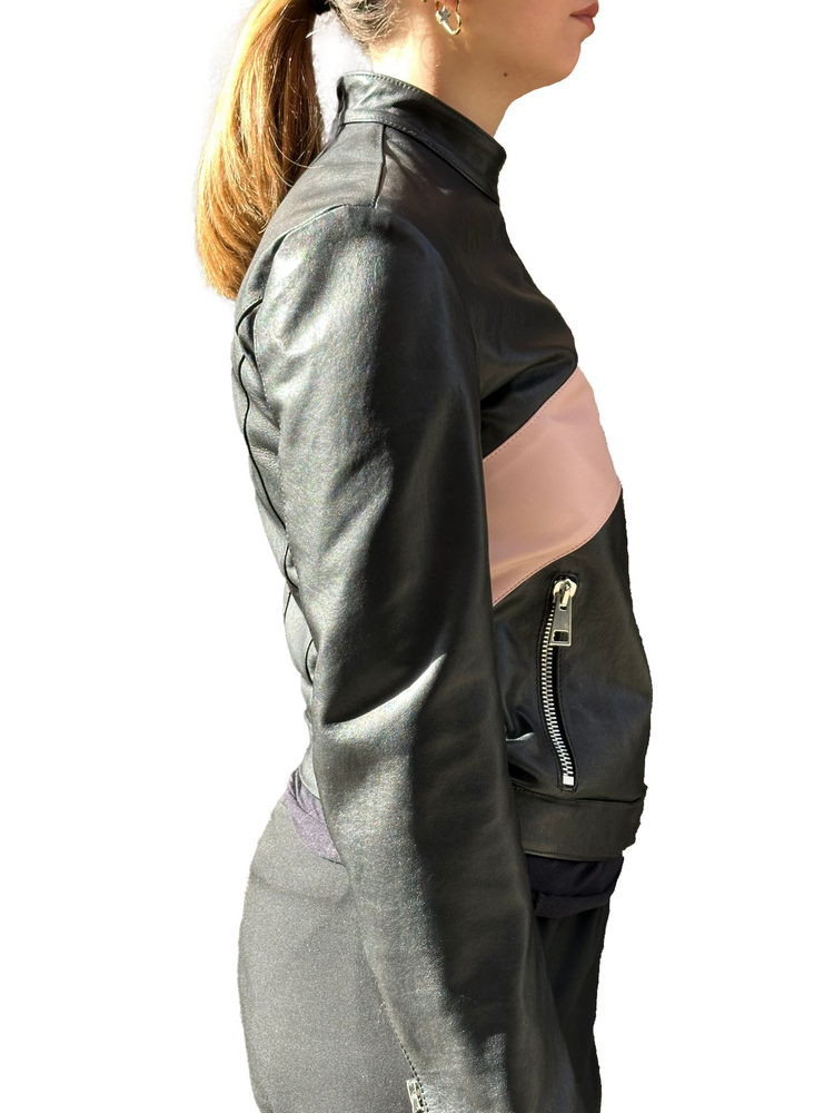 leather bomber bordeaux