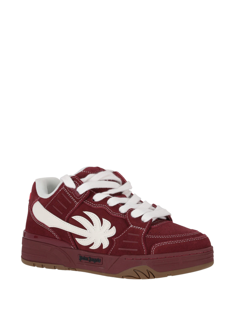 VENICE SNEAKERS SUEDE BURGUNDY - WHITE