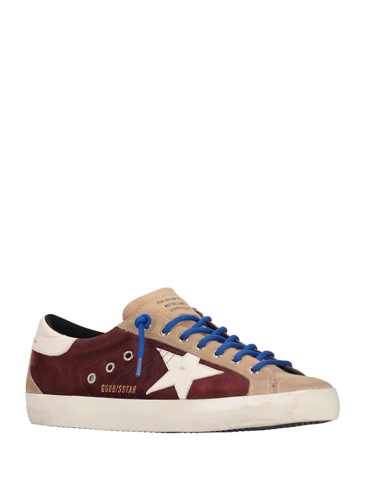 SUPER STAR SUEDE UPPER TOE TONGUE AND SPUR LEATHER STAR AND HEEL