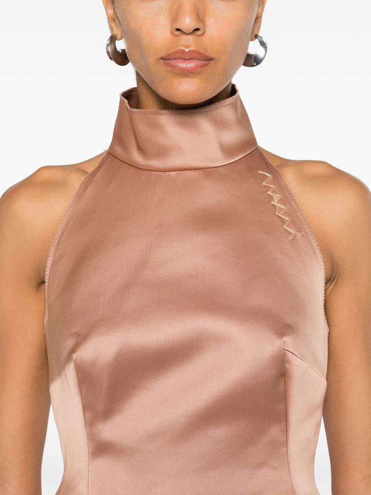 duchess satin mini dress